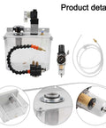 Heavy Duty 3L Oil Mist Coolant Pump With Tough As Nails Magnetic Base, clear reservoir and adjustable sprayer components.