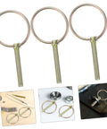 Heavy Duty Lynch Pin Assortment Kit For Trucks Trailers Mowers And Equipment With Spring Loaded Quick Disconnect Pins Self Locking Rings Durable Design For Secure Mounting, gold steel
