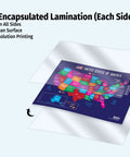 United States Map With Capitals Poster Laminated 17x22 For Kids Educational Usa Wall Chart showing lamination layers