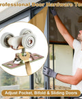 Slick Operation Pocket Door Wrench Kit Featuring A Solid Three Eighth Inch Pivot Adjustment Spanner for adjusting bifold rollers.