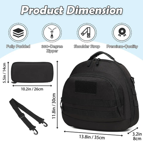 Scuba Regulator Bag With Adjustable Shoulder Strap Tactical Style Protective Storage For Regulator Octopus Gloves SMB Black