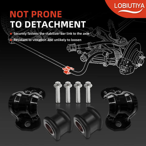 Front Sway Bar Kit 36mm with PU End Links for Ram 1500 4WD 2009-2022 Includes Bushings, Retainers and End Links for a Beefed-Up Ride and Tighter Handling Fits Dodge Ram Classic 1500 2019-2022 Suspension Upgrade, black PU bushings and bolts
