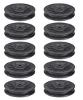 Heavy Duty Pulley Wheel Set For Cable Fitness Machines, round black nylon roller bearing wheels, 10-piece set