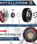 Installation diagram of 6x5.5 Wheel Spacers For Toyota Tacoma 4Runner 1.5 Inch Forged Beefed Up Hub Centric Adapters Kit
