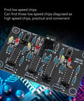 Pro Grade Op Amp Testing Module For Single And Dual Op Amp Boards on circuit background showing components and text
