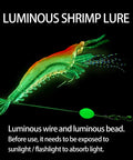 14 Piece Glow In The Dark Shrimp Lures Set With Bait Box 7 Color Premium Soft Shrimp Tackle For Saltwater And Freshwater