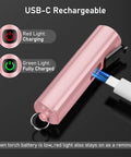 USB-C charging feature on EDC Rechargeable Keychain Flashlight 360 Lumen Mini Pocket Light with indicators