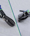 5 Blade Beefed Up Sheet Metal Crimper For HVAC Ductwork And Stove Pipes, heavy duty tool with anti-slip TPR handle, side view