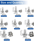 Top Tier 240 Piece Screw Terminal Block Kit With Square Washers Heavy Duty Electrical Connector Assortment For Hobby Circuits, nickel-plated screws and square washers.