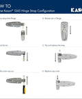 Reversible Cam Rise Hinge With One And A Quarter Inch Offset, Self Closing Door Hardware installation steps