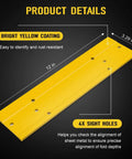 Beast 12 Inch Sheet Metal Folding Tool highlighted in yellow with 4 sight holes for alignment; ideal for HVAC duct work and metal forming.