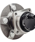 Close-up of a Rear Wheel Bearing And Hub Assembly For Toyota Corolla Matrix Celica Prius Vibe Scion Tc Fwd Abs Models Replacement Part OEM Grade
