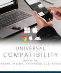Zero Drama Dual Mode Usb C Security Key With Nfc Tap Feature For Seamless Passwordless Login Supports Fido2 Protocols And Modern Passkeys Across Every Device You Own Keychain Ready on laptop with mobile phone, showcasing universal compatibility.
