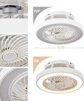 Dope Bladeless Ceiling Fan With Lights Remote Control LED Light Ceiling Fan With 6 Speed Settings 2 Hour Timer 3 Modes