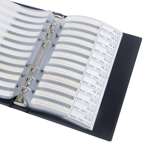 Must Have 0402 SMD Resistor Kit With One Percent Tolerance Eight Thousand Five Hundred Pieces 170 Values In Fifty Pack Chip Resistor Book