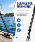 2-Pack Bungee Dock Lines For Caymas 26 HB Boat Elastic Shock Absorbing Mooring Snubber Rope With Stainless Clip 16 Inch