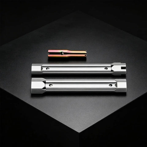 Versatile Hex Socket Wrench With Real Slick Hollow Groove Body For Zero Hassle Kitchen Plumbing And Faucet Fixes In Tight Squeeze Zones No Sweat Must Have Gear, showcasing three hex sockets, metallic finish.