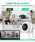 1080P Baby Monitor And Indoor Security Camera With WiFi Night Vision Motion Detection 2-Way Audio in living room view