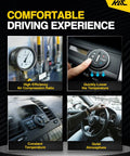 Collage showing AC compressor features and benefits for VW 2.5L 2005-2014, ensuring efficient cooling and comfort.