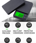 Pocket Scale 1000g x 0.01g Digital Gram Scale For Jewelry, Grab And Go Kitchen And Food Prep, Mini Scale With Backlit LCD shown open