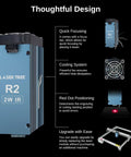 2W 1064 Nanometer Infrared Laser Module Straight Up Precision With Kickass 2000MW Output And A Slick Zero Point Three Mm Spot, showing features like quick focusing and cooling system.