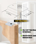 Bifold Door Repair Bracket Kit For 1 3 Eighths Inch Wood Doors Top Or Bottom Mount Reinforces Pivot Holes Easy Install 4 Pack