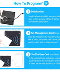 Programming setup instructions for RFID Cabinet Lock System With NFC Electronic Locks For Wooden Cabinets Cupboards And Drawers 13.56MHz 2 Pack One Key To Open Multiple Locks No Fuss Setup For Pantry Office Storage