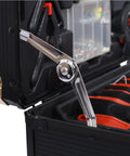 969 Piece Home Repair Tool Set Kit With Rolling Toolbox and Four Drawers Includes Pliers Wrenches Screwdrivers and Utility Tools for DIY Enthusiasts Handy Aluminum Build for Household Garden and Maintenance Tasks - open toolbox showing interior tools and compartments