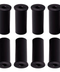 8 Piece Door Bushing Kit For Pioneer UTV Doors, Easy Rattle Fix, front view of black heavy duty plastic bushings