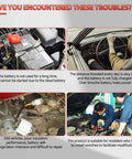 Car battery issues and troubleshooting for various automotive problems.