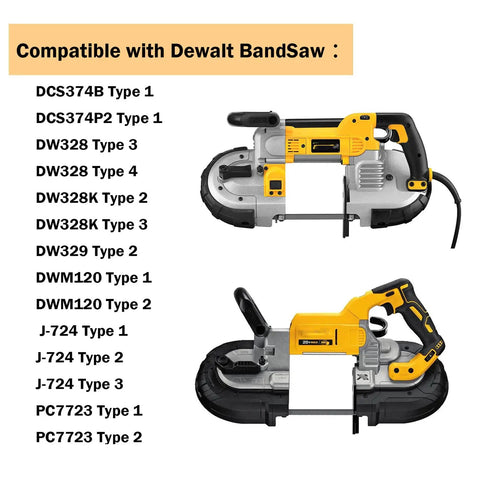Replacement 6 Inch Bandsaw Tires 1/2 Inch Wide For Dewalt DWM120 DCS374 DW328K And Porter Cable compatibility list with saws