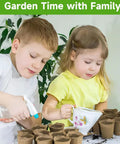 Children watering Breathable Germination Pots For Seedlings Paper Pulp Nursery Pots With Drainage.