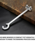 Pro 500 MCM Cable Bender Tool with Ratchet Adapter on a work surface, showcasing its compact design for tough wire bending.