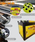 Shop Grade 220V Rebar Bender Machine, Horizontal Steel Bar Hoop Folder Pro, shown with operation panel and feed roller.