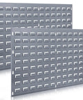 2 Pack Louvered Steel Garage Panels Wall Mounted Organizer For Hanging Storage Bins And Cabinets Heavy Duty 36 By 19 Inches Space Saving Tool Organization Pegboard System