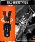 Impact Drill Socket Adapter Set With Universal Joints, 9-Piece Driver Socket Adapters For 1/4, 3/8, And 1/2 Inch, showing full 360-degree rotation in use
