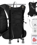 Ultra Lightweight Hydration Vest 5L Water Backpack with 2L BPA Free Bladder, breathable mesh, ideal for outdoor activities.