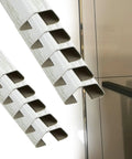 Self Adhesive Wire Management Cover With Stainless Steel Raceway And Wood Grain Look, 60 Inch Length, 3.9 Inch Outer Width
