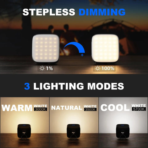 Rechargeable LED Camping Lantern 500LM 5200mAh Power Bank, IP64 Waterproof Emergency Light with stepless dimming and 3 lighting modes