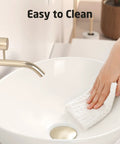 Hand cleaning Premium Oval Ceramic Vessel Sink For Bathroom Vanity Countertop Glossy White Porcelain Bowl Above Counter.