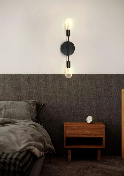 Industrial Black Vanity Light Fixtures For Bathroom Hardwired Farmhouse Wall Sconce 2 Pack Modern Rustic Style in bedroom