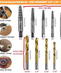 14-piece screw extractor and left-hand drill bit set in cobalt HSS steel for removing stripped screws and broken bolts, Amazon