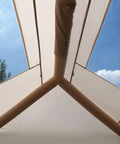 View from inside the Inflatable Camping Tent With Detachable Top For All Season Weatherproof Outdoor Shelter Built For Stargazing