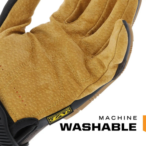Palm view of M-Pact Leather Gloves With Impact Protection For Tough Jobs Hands On Comfort And Protection Breathable Design Shock
