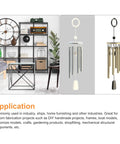 Wind chimes displayed in a living room setting emphasizing application possibilities in home and DIY projects.