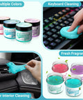 Mint Scented Car Cleaning Gel 160g Aromatherapy Dust Buster For Air Vents And Hard To Reach Corners Soft Gel Grabs Dust In Dashboard Console Crevices And Cup Holders With Fresh Mint Aroma. Car interior cleaning gel in jar