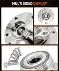 Multi-sided view of Two Piece Front Wheel Hub Bearing Assembly Compatible With Audi A3 Q3 TT Beetle Jetta CC EOS Golf GTI City Passat R32 Rabbit Tiguan 09 17 2018 Limited No Fuss Drop In For A Solid Smooth Ride On Volkswagen And Audi Models