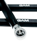 Heavy Duty Radius Arms Kit For X3 XRS XRC XMR 72 Inch Upper And Lower Turret Arms 6061 Aluminum 1040 Carbon Spacers Black Anodized Finish Improved Rigidity Over OEM Made In USA close-up heim joint