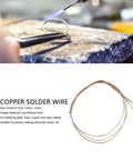 Copper Solder Wires Set For Jewelry Making And Electronics Repair, showing flexible low melting point wires in various sizes.