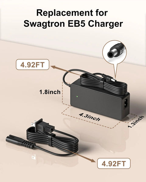 42V Replacement Charger For EB Series Electric Scooters And Swagger 3 SG Models EB5 Pro EB7 Elite Plus EB8 EB9 EB10 EB11 EB12 SwagCycle EB1 And Swagger Foldable Electric Scooter And E Bike Charger